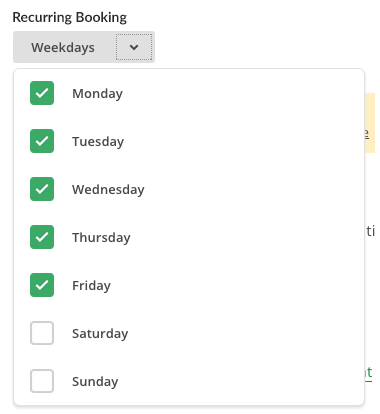 Recurring Booking
