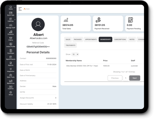 Sync Membership With clients Profile
